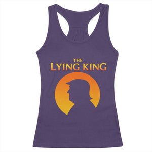 The Lying King Silhouette Sunrise Political Satire Parody Graphic Racerback Tank Top TS02 Purple Print Your Wear