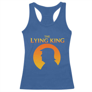 The Lying King Silhouette Sunrise Political Satire Parody Graphic Racerback Tank Top TS02 Royal Blue Print Your Wear