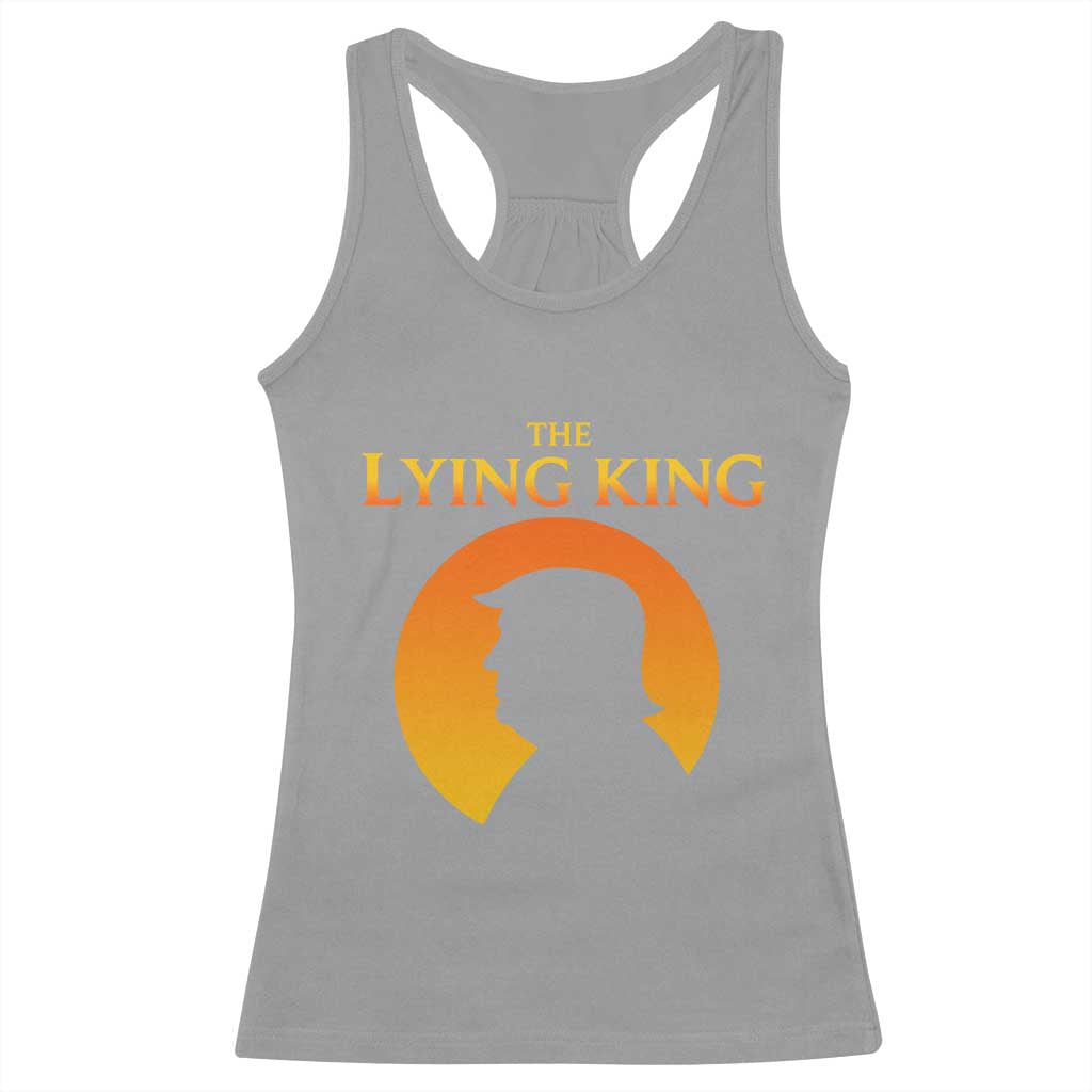 The Lying King Silhouette Sunrise Political Satire Parody Graphic Racerback Tank Top TS02 Sport Gray Print Your Wear