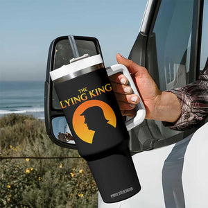 The Lying King Silhouette Sunrise Political Satire Parody Graphic Tumbler With Handle TS02 Print Your Wear