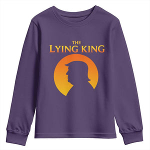 The Lying King Silhouette Sunrise Political Satire Parody Graphic Youth Sweatshirt TS02 Purple Print Your Wear