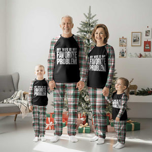 My Wife Is My Favorite Problem Minimalist Typography Plaid Pajama Set Sarcastic Husband Marriage Humor TS02 Christmas Plaid Print Your Wear