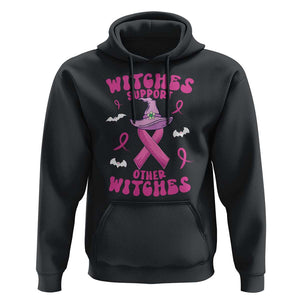 Witch Breast Cancer Warrior Hoodie Witches Support Other Witches Halloween Vibe TS02 Black Print Your Wear