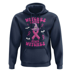 Witch Breast Cancer Warrior Hoodie Witches Support Other Witches Halloween Vibe TS02 Navy Print Your Wear