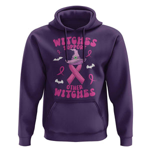 Witch Breast Cancer Warrior Hoodie Witches Support Other Witches Halloween Vibe TS02 Purple Print Your Wear