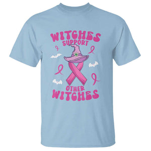 Witch Breast Cancer Warrior T Shirt Witches Support Other Witches Halloween Vibe TS02 Light Blue Print Your Wear