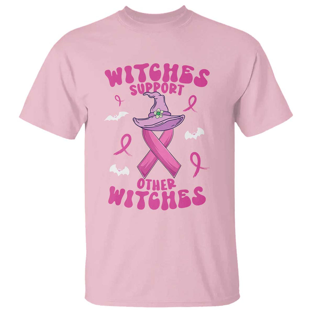 Witch Breast Cancer Warrior T Shirt Witches Support Other Witches Halloween Vibe TS02 Light Pink Print Your Wear