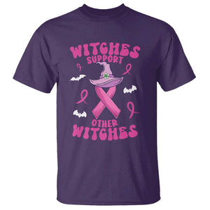 Witch Breast Cancer Warrior T Shirt Witches Support Other Witches Halloween Vibe TS02 Purple Print Your Wear