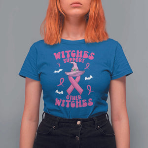 Witch Breast Cancer Warrior T Shirt For Women Witches Support Other Witches Halloween Vibe TS02 Royal Blue Print Your Wear