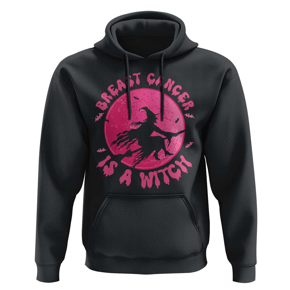 Breast Cancer Is A Witch Hoodie Halloween Pink Ribbon Support Warriors TS02 Black Print Your Wear