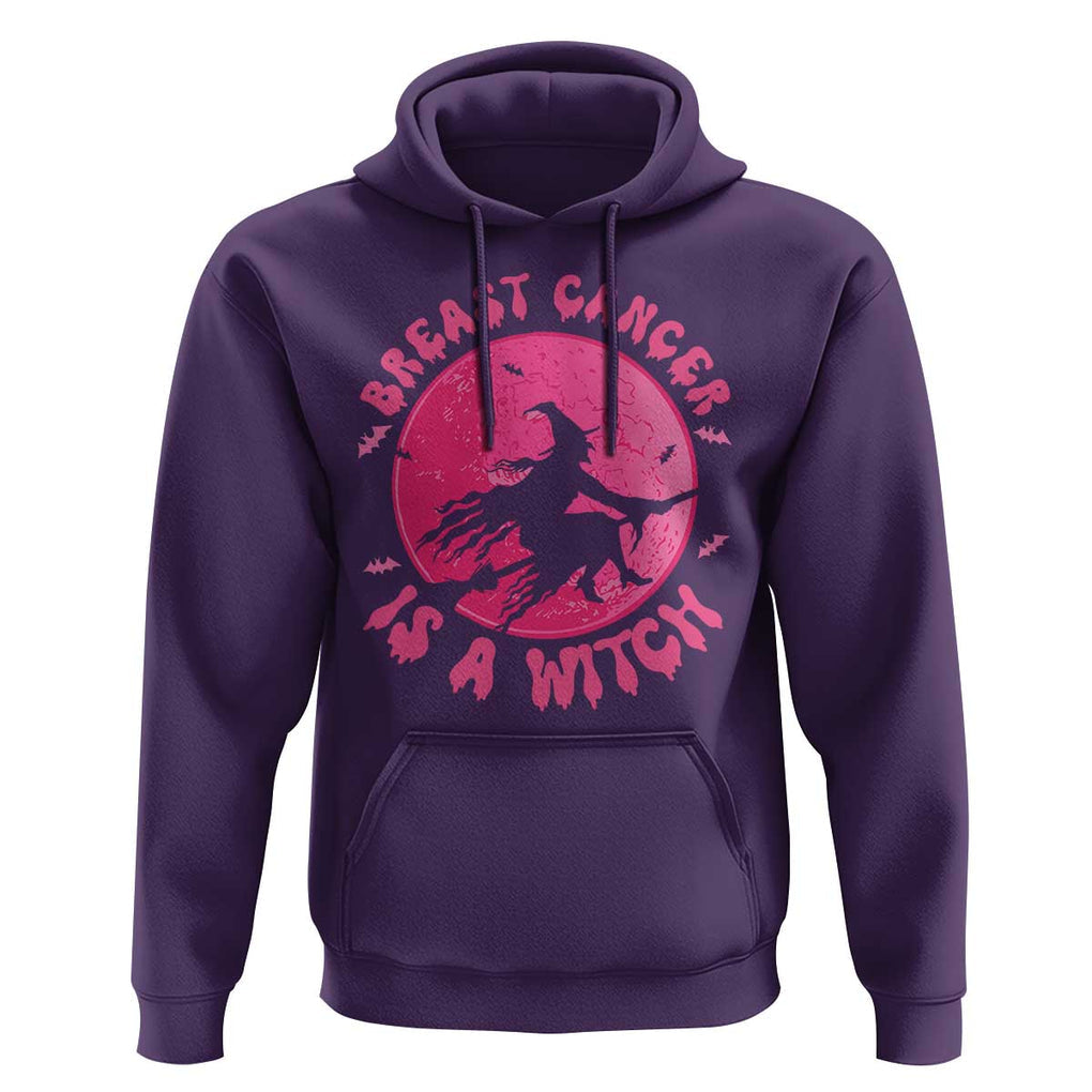 Breast Cancer Is A Witch Hoodie Halloween Pink Ribbon Support Warriors TS02 Purple Print Your Wear