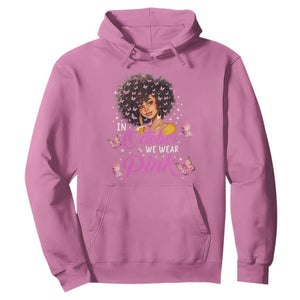 Breast Cancer Awareness Hoodie In October We Wear Pink Ribbon Black Afro Women TS02 Azalea Printyourwear