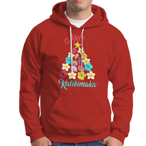 Tropical Island Hawaii Flowers Christmas Tree Mele Kalikimaka Hoodie TS02 Red Printyourwear