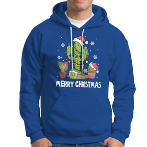 Merry Xmas In Arizona US State Funny Saguaro Cactus Christmas Tree Hoodie TS02 Royal Blue Printyourwear