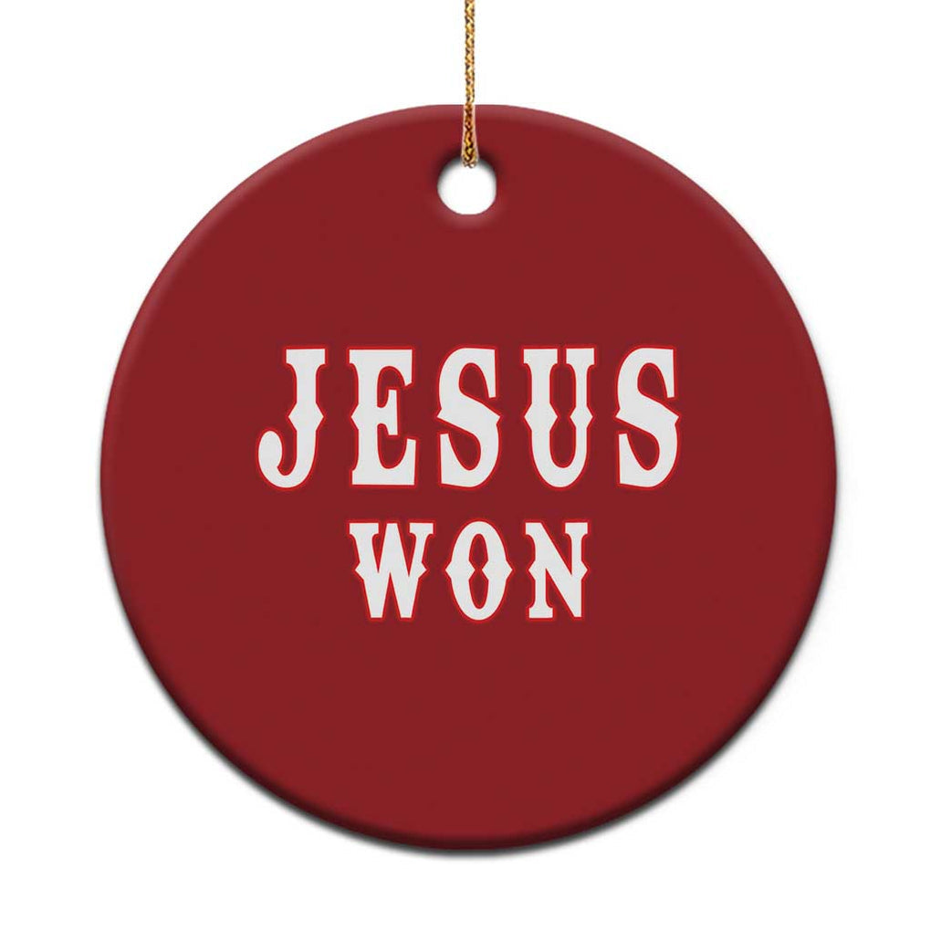 Jesus Won Christmas Ornament Christianity Religion TS02 Print Your Wear