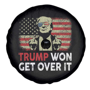 Trump 2024 Spare Tire Cover He Won Get Over It Patriotic Vintage American Flag TS02 Print Your Wear