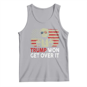 Trump 2024 Tank Top He Won Get Over It Patriotic Vintage American Flag TS02 Athletic Heather Print Your Wear