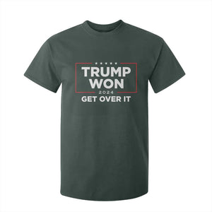 Trump 2024 T Shirt For Kid 47th President He Won Get Over It TS02 Dark Forest Green Print Your Wear