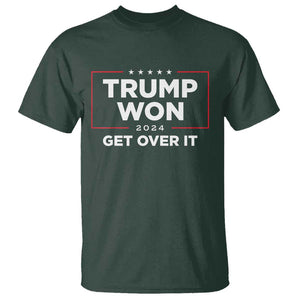 Trump 2024 T Shirt 47th President He Won Get Over It TS02 Dark Forest Green Print Your Wear