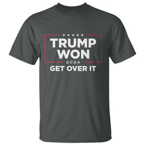 Trump 2024 T Shirt 47th President He Won Get Over It TS02 Dark Heather Print Your Wear