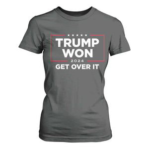 Trump 2024 T Shirt For Women 47th President He Won Get Over It TS02 Dark Heather Print Your Wear