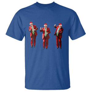 Funny Trump Dance Christmas T Shirt Santa Claus 2024 Xmas Pajamas Holiday TS02 Royal Blue Print Your Wear