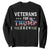 Veterans For Trump 2024 Sweatshirt Patriotic Military Dog Tags American Flag TS02 Black Print Your Wear