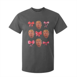 Trump Girl 2024 T Shirt For Kid 47th President Pink Coquette Bow Girly Y2K TS02 Dark Heather Print Your Wear