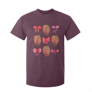 Trump Girl 2024 T Shirt For Kid 47th President Pink Coquette Bow Girly Y2K TS02 Maroon Print Your Wear