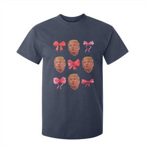 Trump Girl 2024 T Shirt For Kid 47th President Pink Coquette Bow Girly Y2K TS02 Navy Print Your Wear