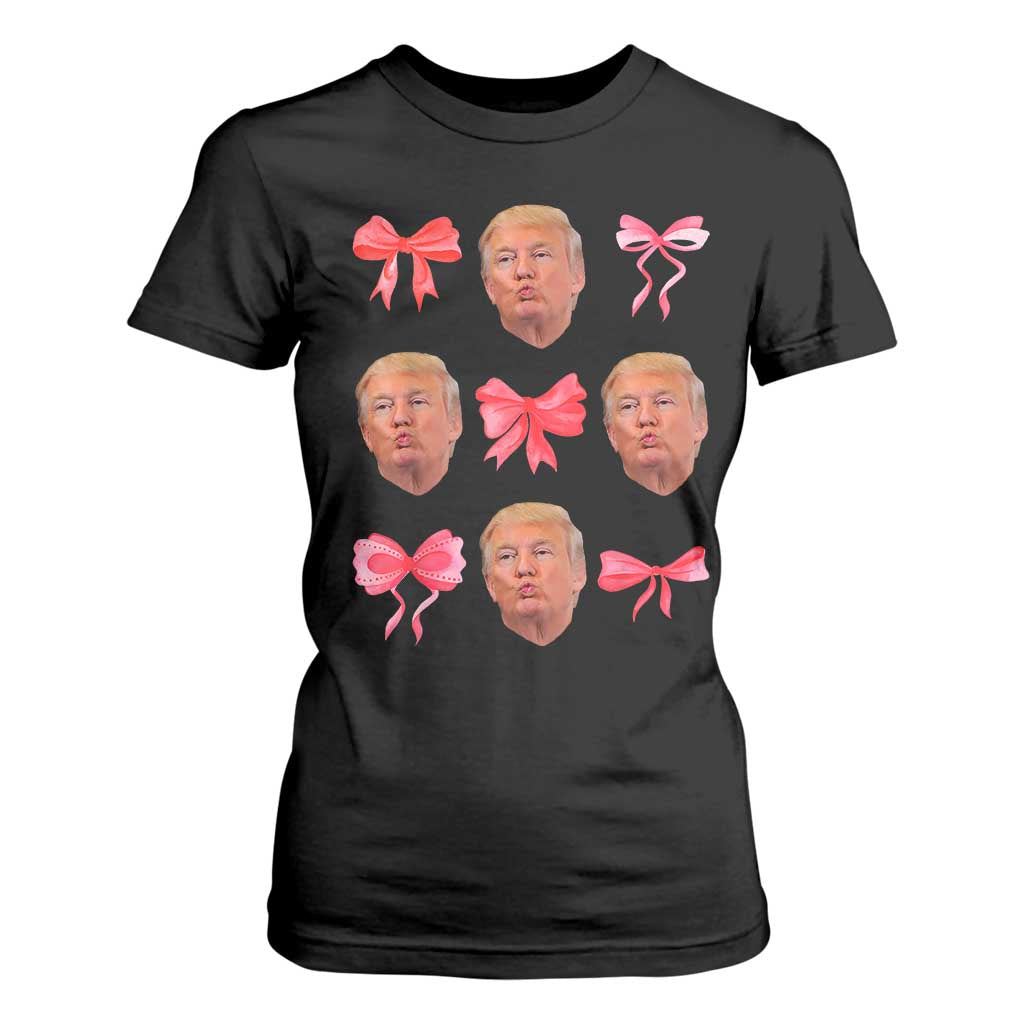 Trump Girl 2024 T Shirt For Women 47th President Pink Coquette Bow Girly Y2K TS02 Black Print Your Wear