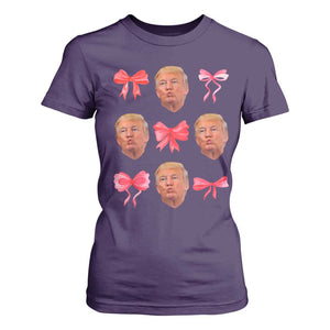 Trump Girl 2024 T Shirt For Women 47th President Pink Coquette Bow Girly Y2K TS02 Purple Print Your Wear