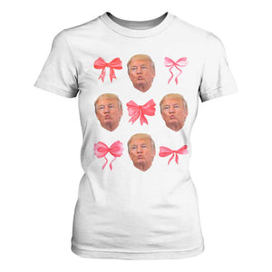 Trump Girl 2024 T Shirt For Women 47th President Pink Coquette Bow Girly Y2K TS02 White Print Your Wear