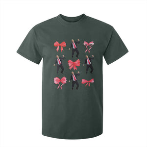 Trump Girl 2024 T Shirt For Kid 47th President Dancing Pink Coquette Bow Girly Y2K TS02 Dark Forest Green Print Your Wear