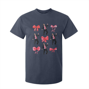 Trump Girl 2024 T Shirt For Kid 47th President Dancing Pink Coquette Bow Girly Y2K TS02 Navy Print Your Wear