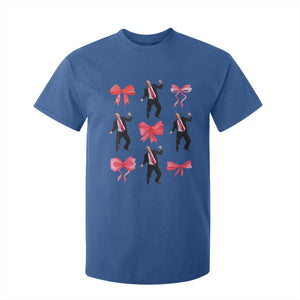 Trump Girl 2024 T Shirt For Kid 47th President Dancing Pink Coquette Bow Girly Y2K TS02 Royal Blue Print Your Wear