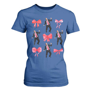 Trump Girl 2024 T Shirt For Women 47th President Dancing Pink Coquette Bow Girly Y2K TS02 Royal Blue Print Your Wear