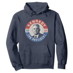 RFK Jr Kennedy 2024 Hoodie For President Vintage Button TS02 Navy Print Your Wear