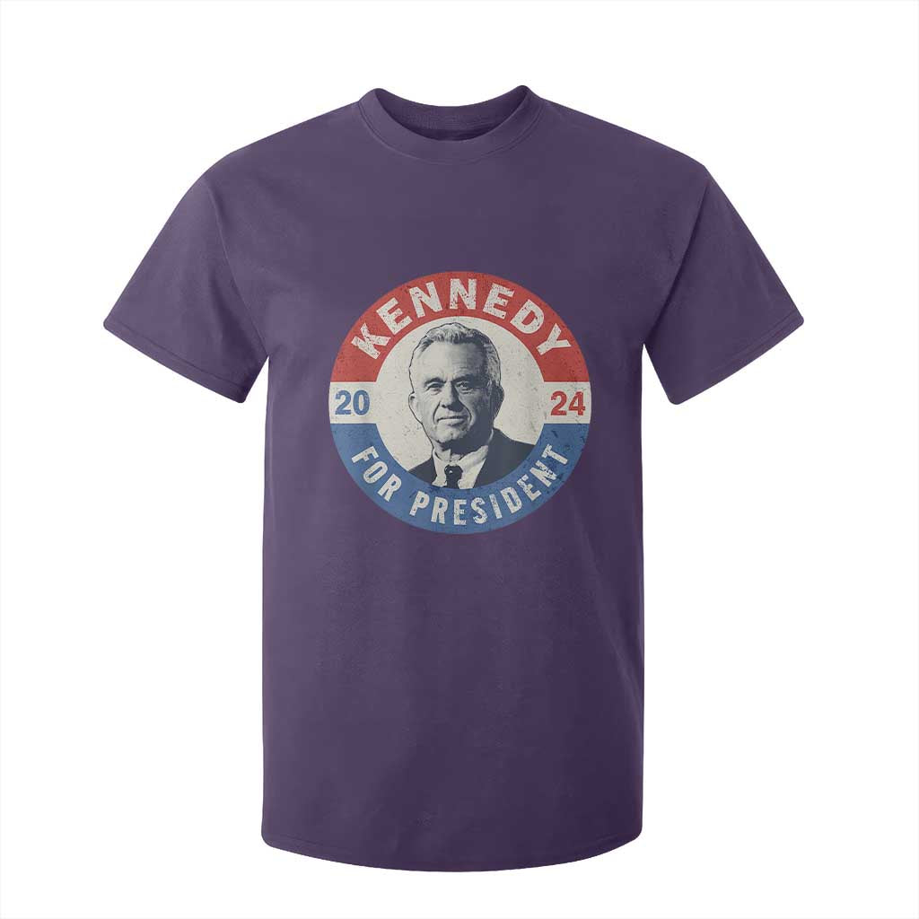 RFK Jr Kennedy 2024 T Shirt For Kid For President Vintage Button TS02 Purple Print Your Wear