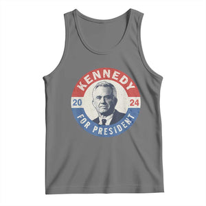 RFK Jr Kennedy 2024 Tank Top For President Vintage Button TS02 Black Heather Print Your Wear