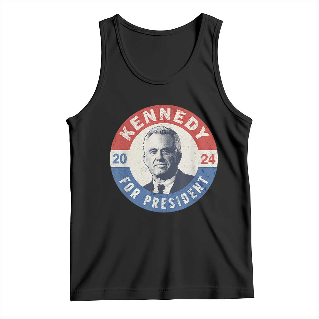 RFK Jr Kennedy 2024 Tank Top For President Vintage Button TS02 Black Print Your Wear