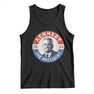 RFK Jr Kennedy 2024 Tank Top For President Vintage Button TS02 Black Print Your Wear