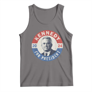 RFK Jr Kennedy 2024 Tank Top For President Vintage Button TS02 Deep Heather Print Your Wear