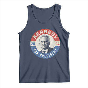 RFK Jr Kennedy 2024 Tank Top For President Vintage Button TS02 Navy Print Your Wear