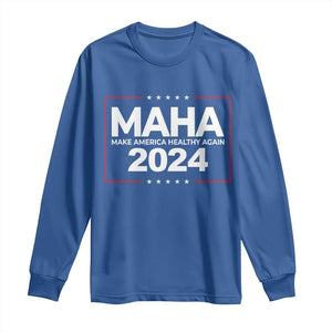 RFK Jr Kennedy 2024 Long Sleeve Shirt MAHA Make America Healthy Again TS02 Royal Blue Print Your Wear