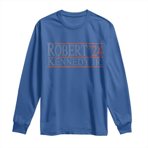 RFK Jr Kennedy 2024 Long Sleeve Shirt Distressed Robert Kennedy Jr. 24 TS02 Royal Blue Print Your Wear