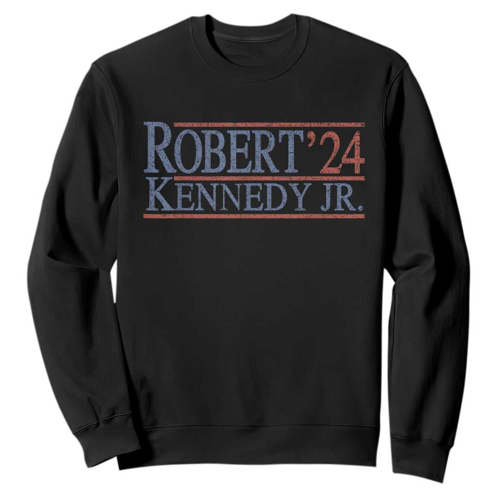 RFK Jr Kennedy 2024 Sweatshirt Distressed Robert Kennedy Jr. 24 TS02 Black Print Your Wear