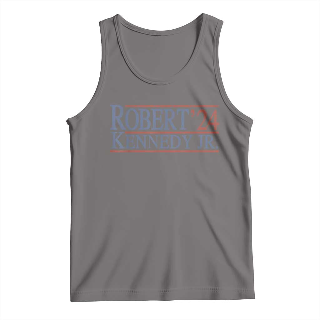 RFK Jr Kennedy 2024 Tank Top Distressed Robert Kennedy Jr. 24 TS02 Deep Heather Print Your Wear