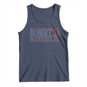 RFK Jr Kennedy 2024 Tank Top Distressed Robert Kennedy Jr. 24 TS02 Navy Print Your Wear