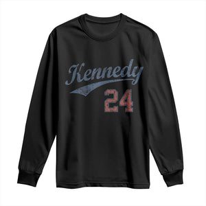 RFK Jr Kennedy 2024 Long Sleeve Shirt Team Kennedy 24 Vintage TS02 Black Print Your Wear